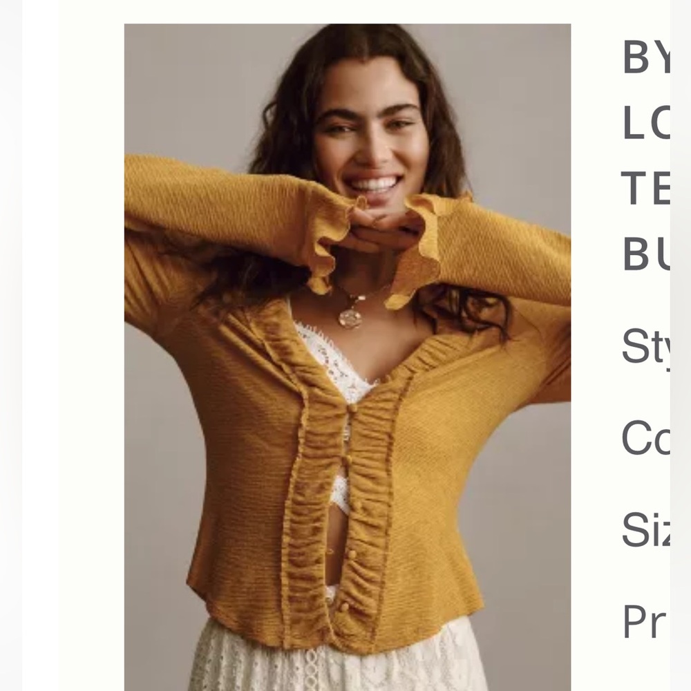 Long sleeved textured button down top by Anthropologie